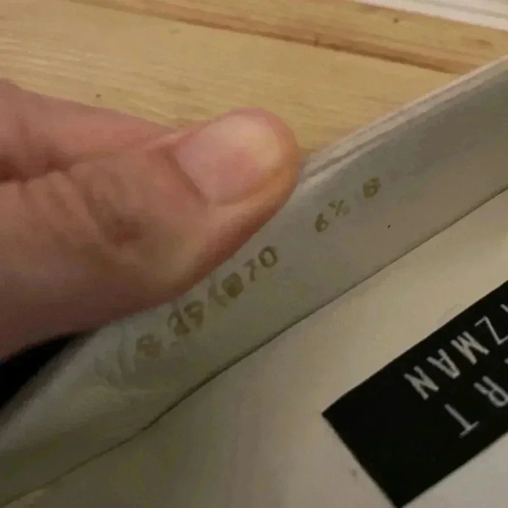 Stuart Weitzman Cream Fabric Square Heel Shoes - image 4